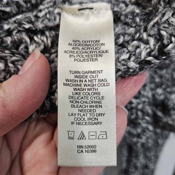 DKNY Jeans Gray/Black Knit Women's Cardigan Plus Size 14/16 - Picture 5 of 5